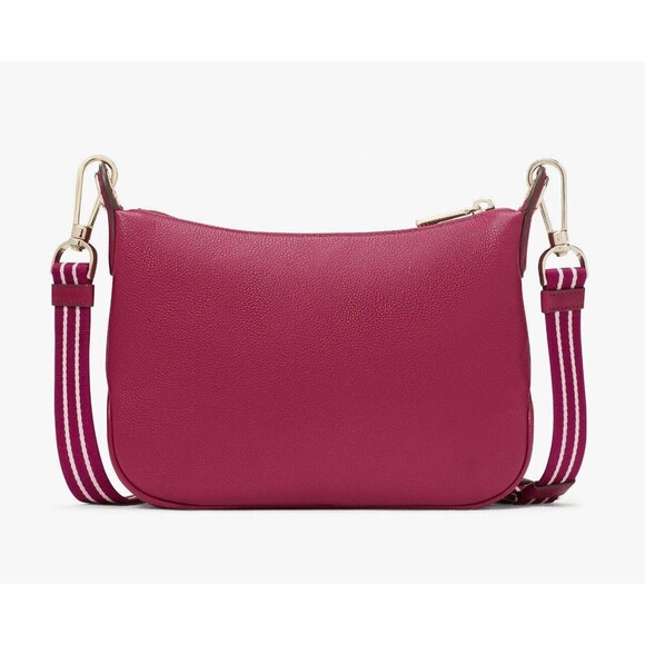 New Kate Spade Rosie Small Crossbody Pebbled Leather Dark Raspberry - Picture 3 of 5